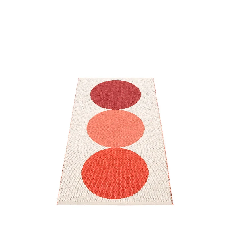 Ocean Road Beach Plastic Floor Mats in Berry/Background Vanilla (Multiple Sizes)